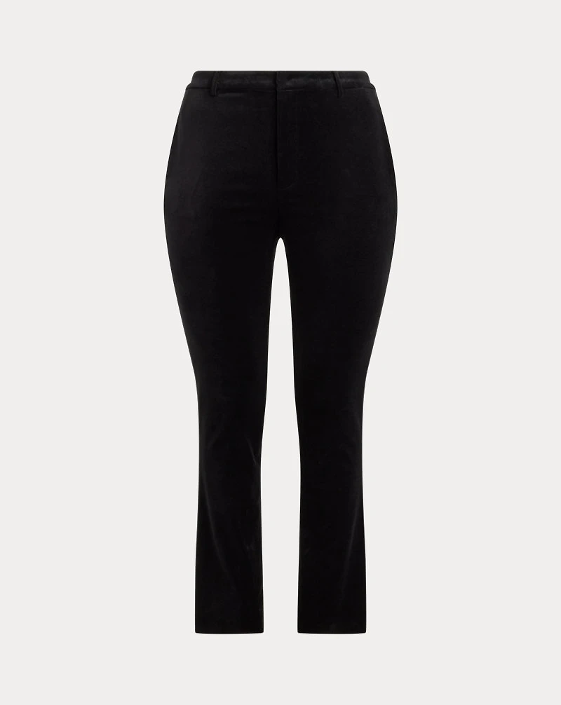 Stretch Velvet Cropped Pant