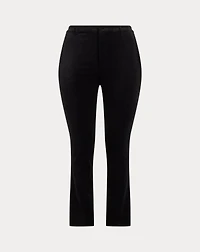 Stretch Velvet Cropped Pant