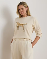Intarsia-Knit Golden Retriever Sweater