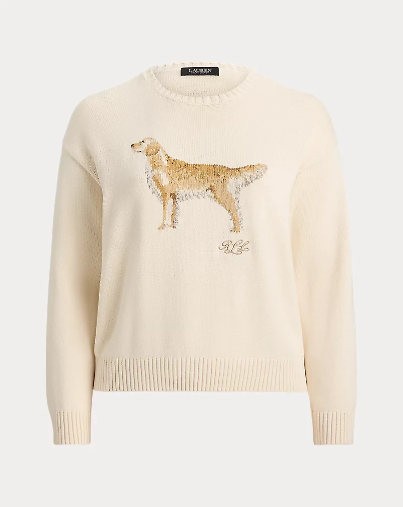 Intarsia-Knit Golden Retriever Sweater