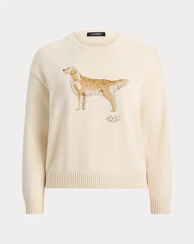 Intarsia-Knit Golden Retriever Sweater