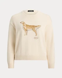 Intarsia-Knit Golden Retriever Sweater