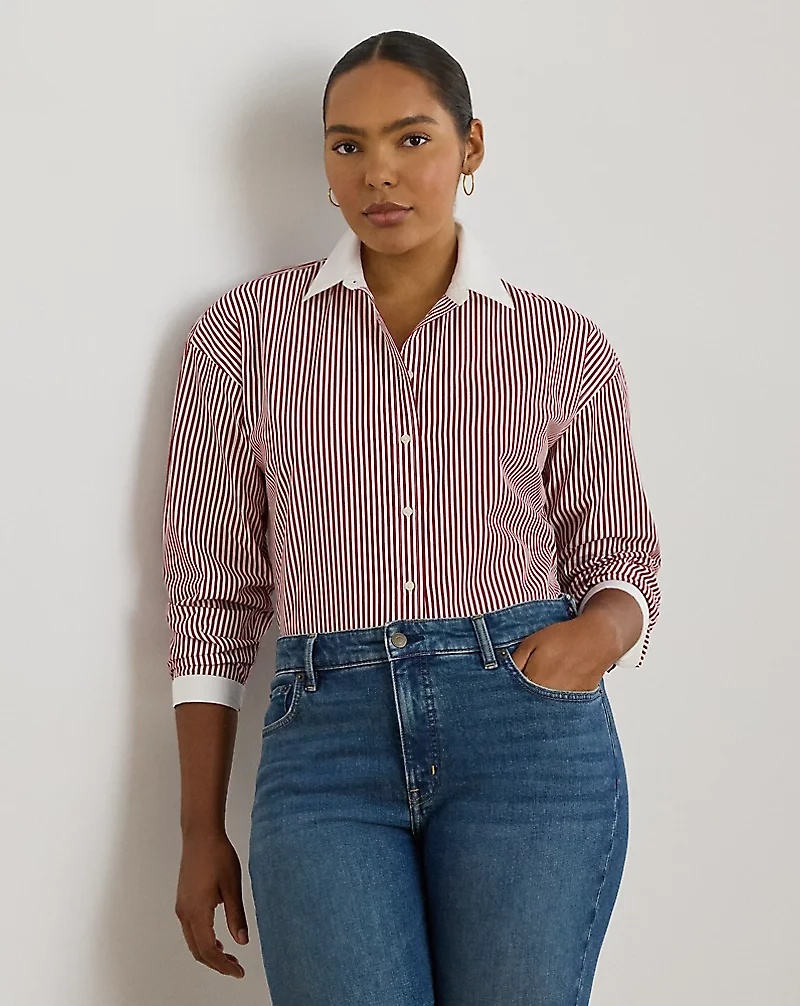 Striped Cotton Broadcloth Shirt