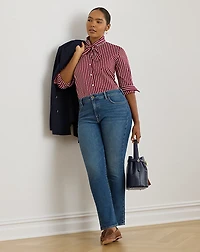 Classic Fit Striped Charmeuse Shirt