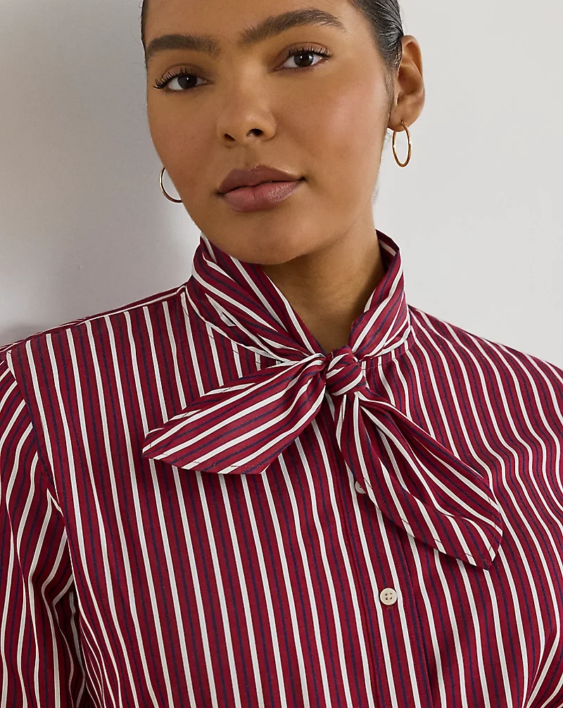 Classic Fit Striped Charmeuse Shirt