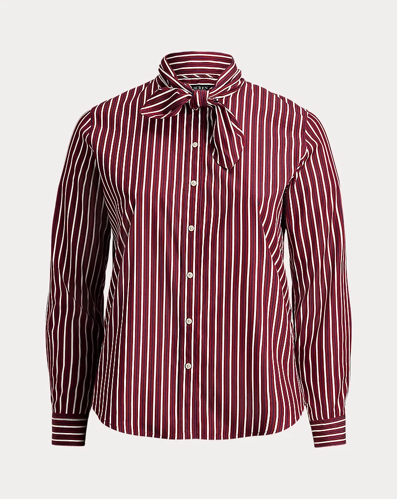 Classic Fit Striped Charmeuse Shirt