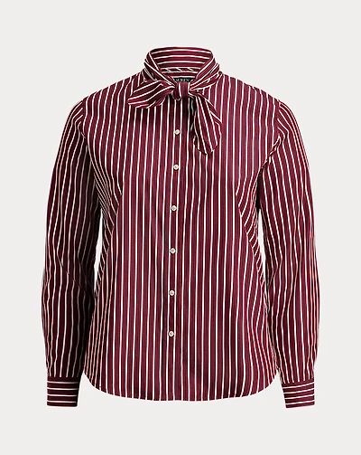 Classic Fit Striped Charmeuse Shirt