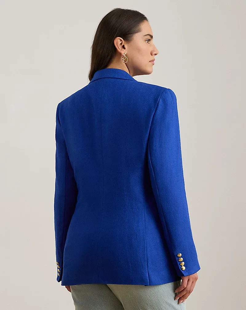 Double-Breasted Linen-Cotton Blazer