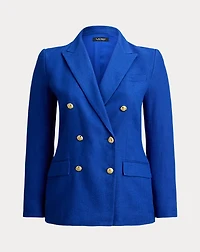 Double-Breasted Linen-Cotton Blazer