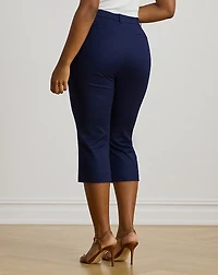 Double-Faced Stretch Cotton Capri Pant