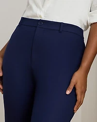 Double-Faced Stretch Cotton Capri Pant