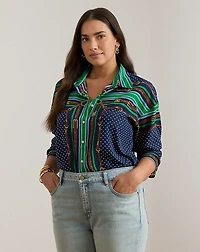 Relaxed Fit Belting & Polka-Dot Shirt