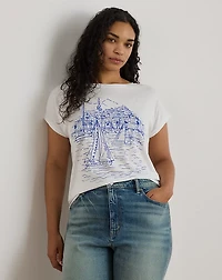 Graphic Cotton-Modal Jersey Tee