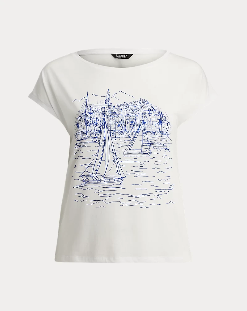 Graphic Cotton-Modal Jersey Tee