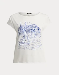 Graphic Cotton-Modal Jersey Tee