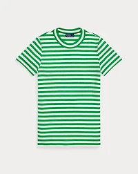 Striped Ribbed Cotton Crewneck Tee