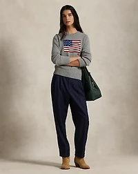 Flag Cotton Crewneck Sweater