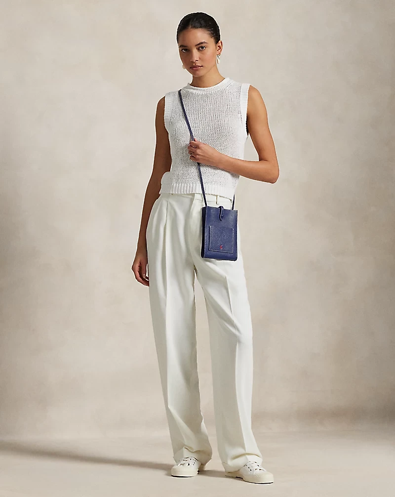 Linen-Cotton Sleeveless Sweater Tank