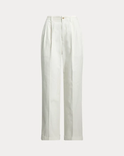 Cotton Twill Straight-Leg Pant