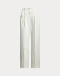 Cotton Twill Straight-Leg Pant