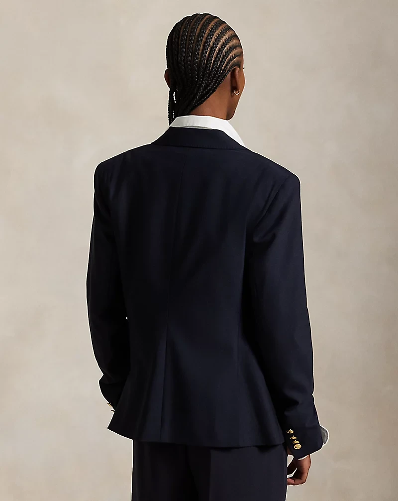 Double-Breasted Crest Blazer