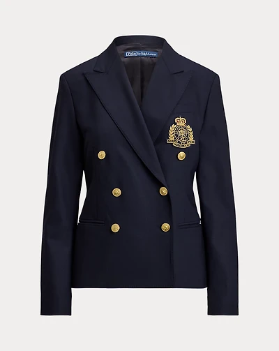 Double-Breasted Crest Blazer