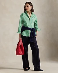 Relaxed Fit Striped Cotton Shirt