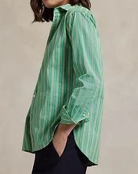 Relaxed Fit Striped Cotton Shirt