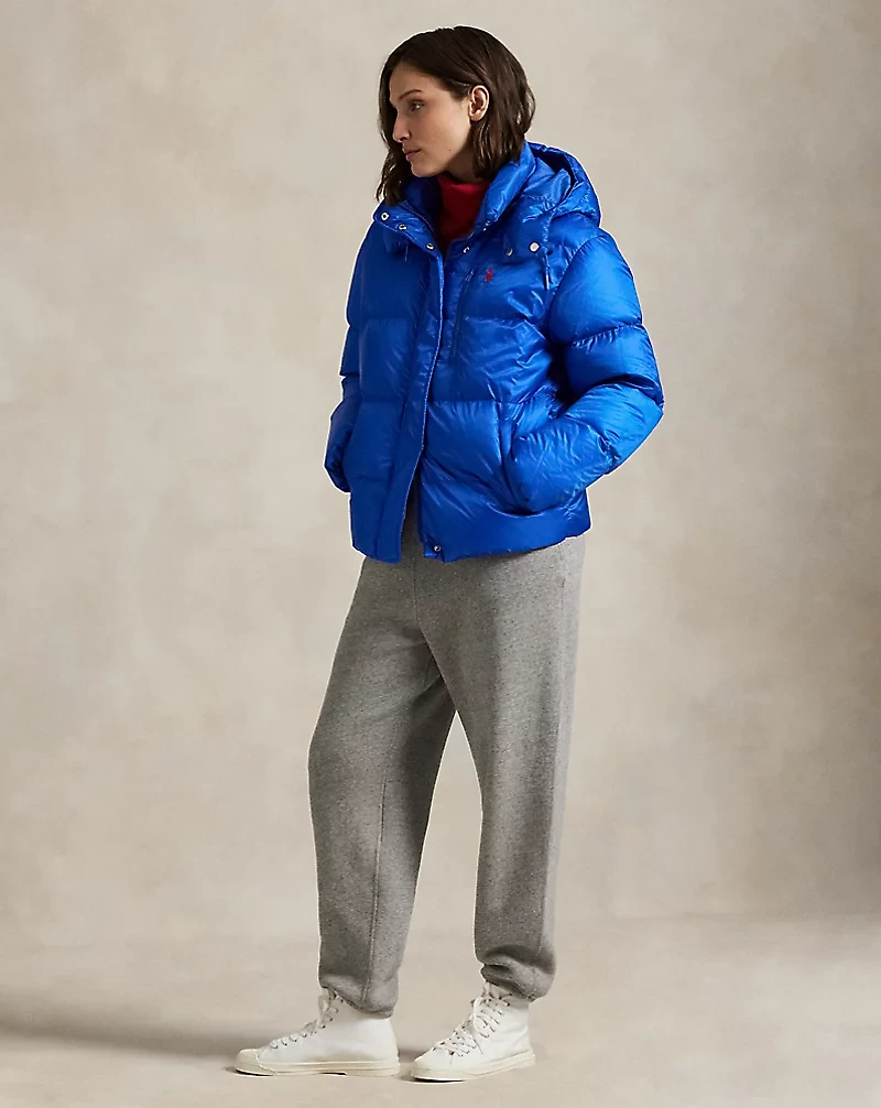 Water-Repellent Quilted Down Jacket