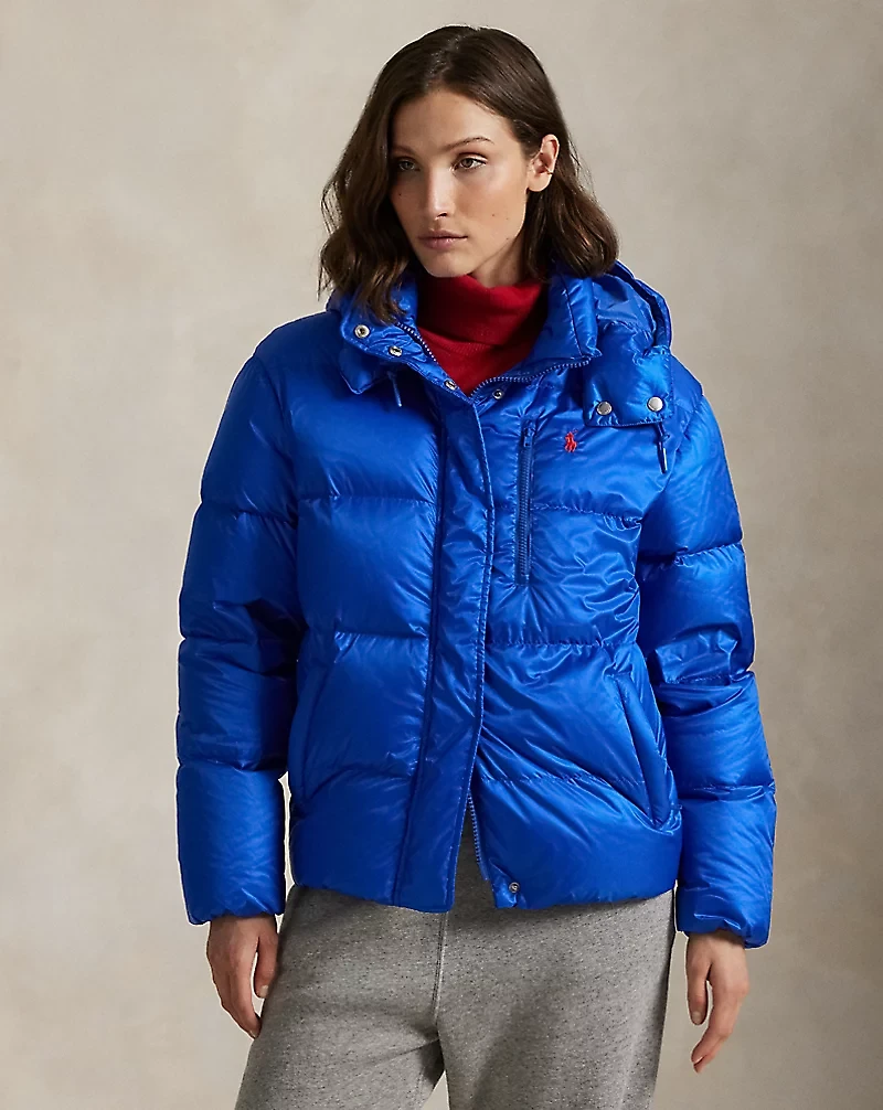 Water-Repellent Quilted Down Jacket