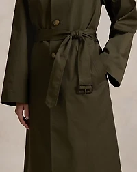 Water-Resistant Twill Long Car Coat
