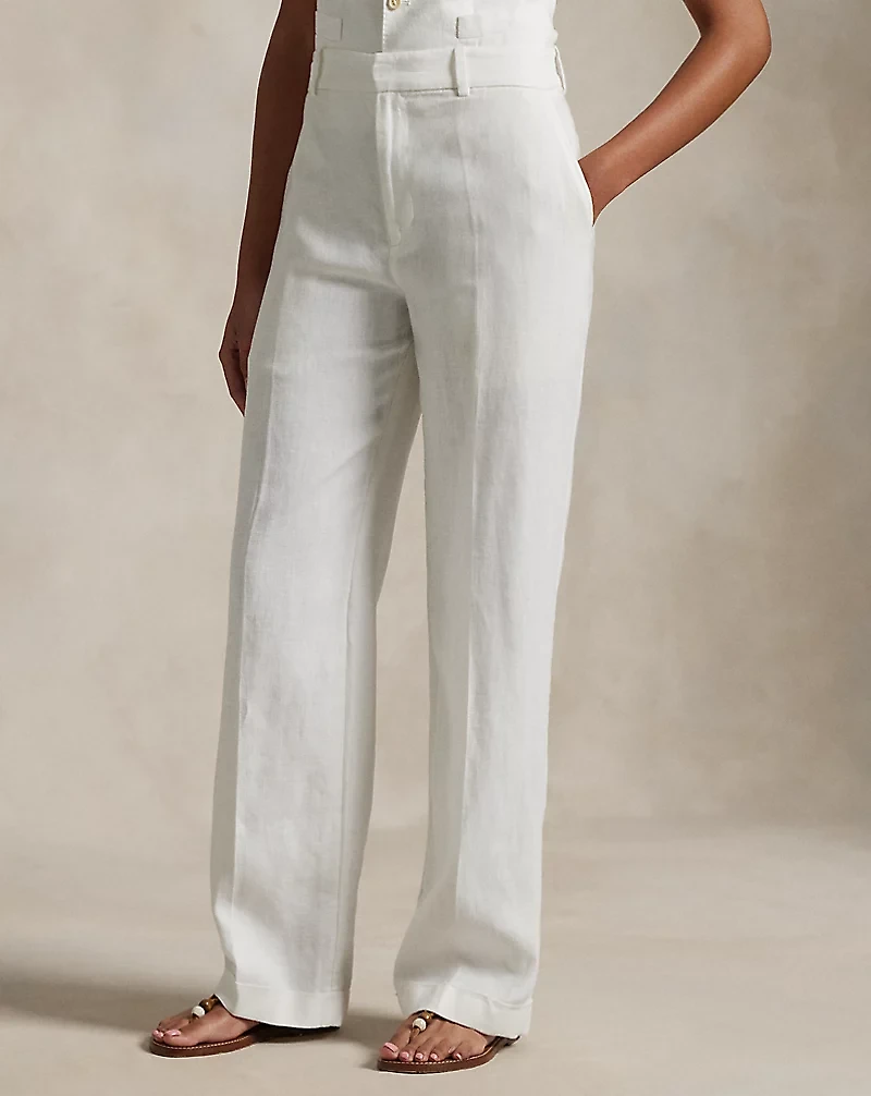 Linen Relaxed Straight Pant