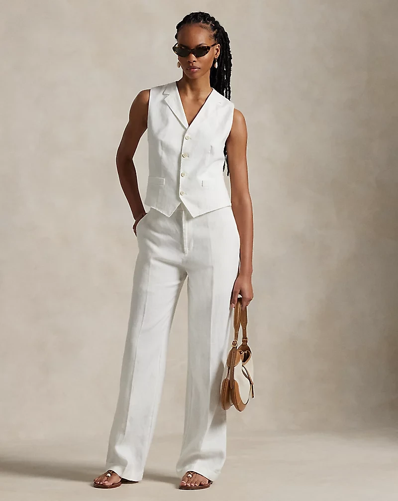 Linen Relaxed Straight Pant