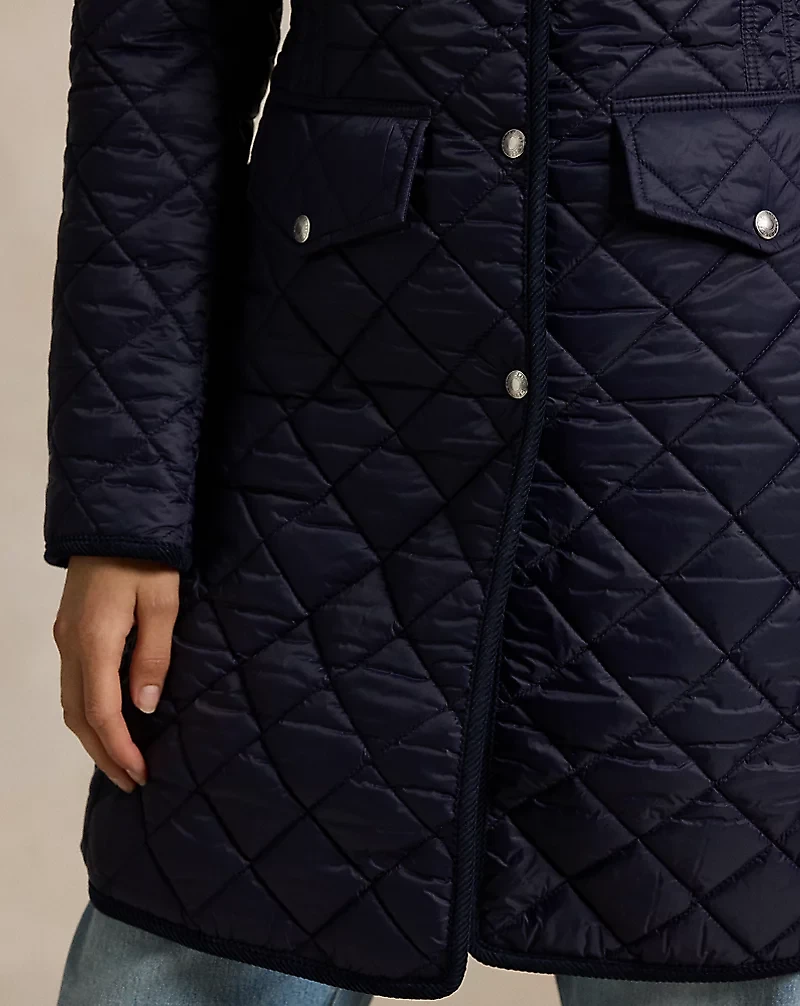 Water-Repellent Quilted Coat