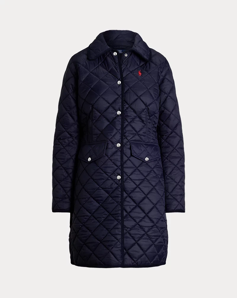 Water-Repellent Quilted Coat