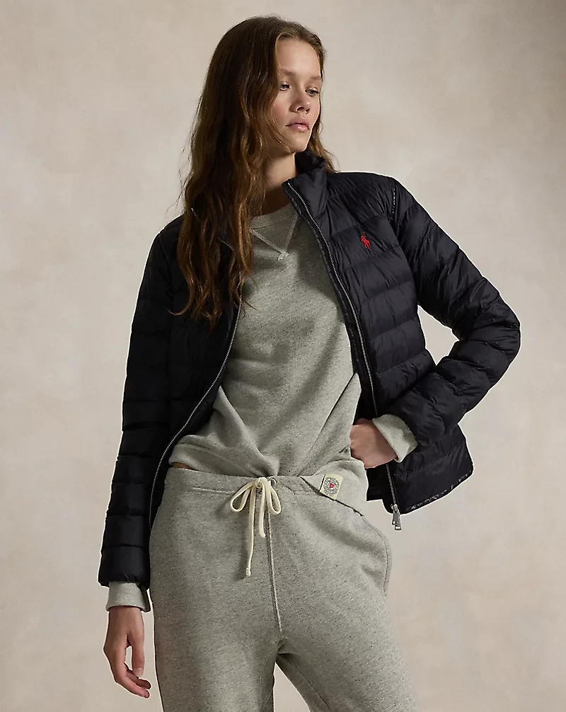 Water-Repellant Quilted Packable Jacket