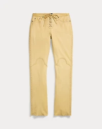 Leather Lace-Up Flare Pant