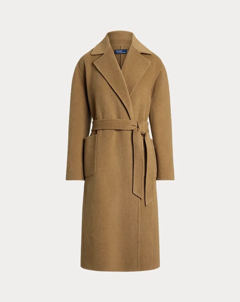 Double-Faced Wool Wrap Coat