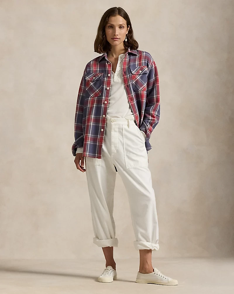 Plaid Cotton Twill Workshirt