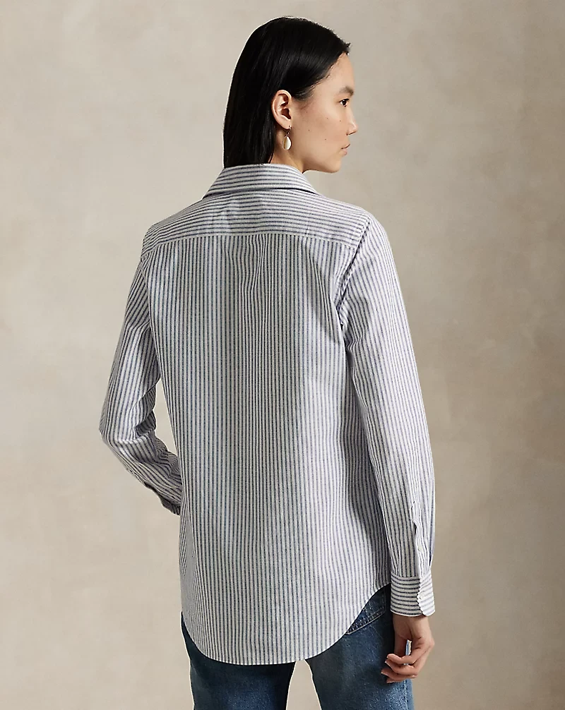 Stretch Slim Fit Striped Oxford Shirt