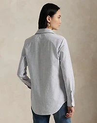Stretch Slim Fit Striped Oxford Shirt