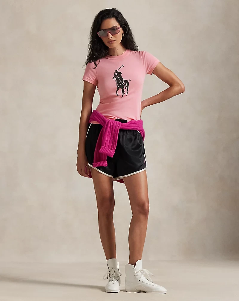 Pink Pony Cotton Crewneck Tee