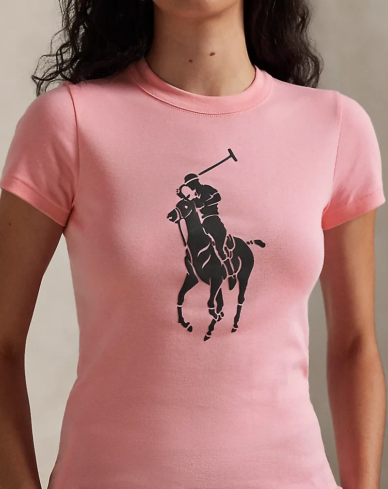 Pink Pony Cotton Crewneck Tee