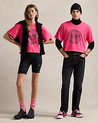 Pink Pony Cotton Jersey Cropped Tee