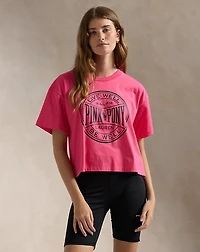 Pink Pony Cotton Jersey Cropped Tee