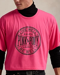 Pink Pony Cotton Jersey Cropped Tee