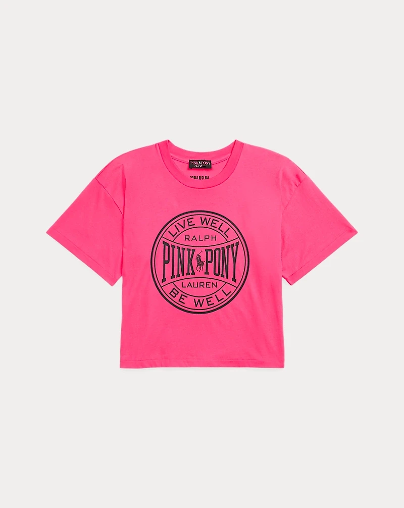 Pink Pony Cotton Jersey Cropped Tee