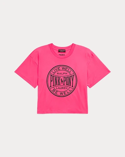 Pink Pony Cotton Jersey Cropped Tee