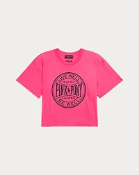 Pink Pony Cotton Jersey Cropped Tee