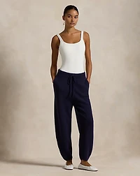 Rib-Knit Cashmere-Wool Pant
